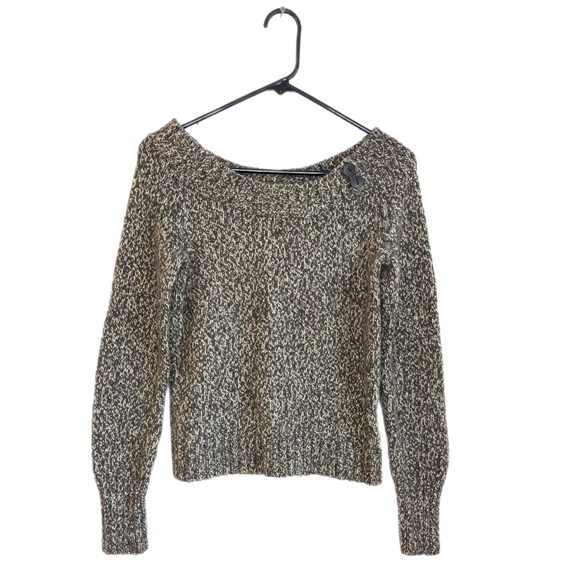 Early 2000s Old Navy Flecked Knit Boat/Off the Shoulder Neck Sweater - Picture 1 of 9